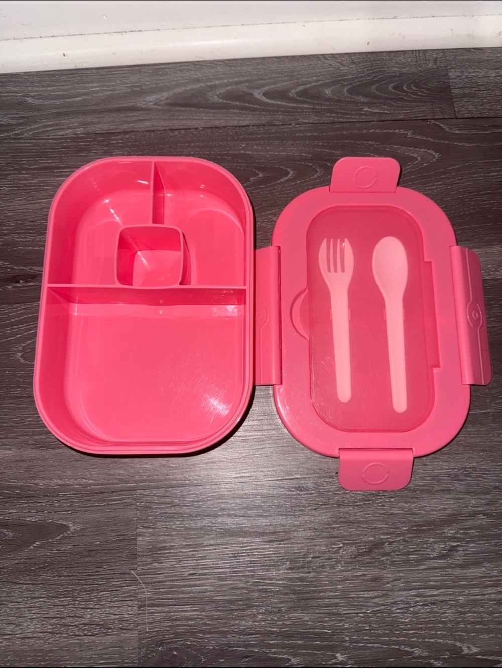 Amazon Pink Kids Bento Lunch Box with Utensils